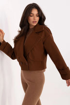 Women's Cropped Coat - With Lining Chic, Elegant, Casual