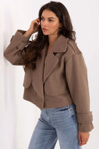 Women's Cropped Coat - With Lining Chic, Elegant, Casual