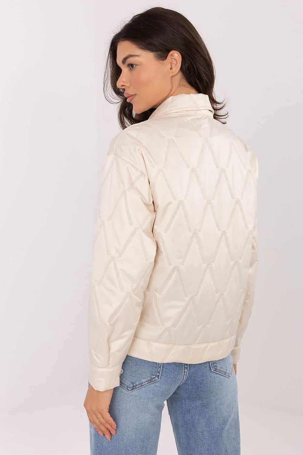 Women's Quilted Jacket - Lightweight Elegant - Brown