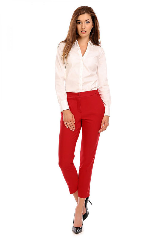 Elegant Women Trousers – High-Rise Slim Fit