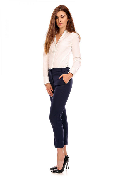 Elegant Women Trousers – High-Rise Tapered Leg