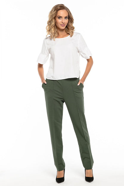 Elegant Women Trousers – Mid Rise Stretch