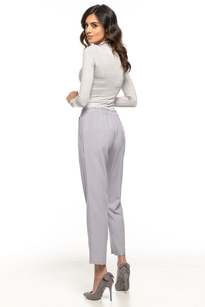 Elegant Women Trousers – Mid Rise Elastic Fit
