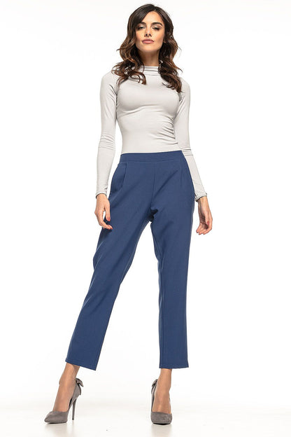 Chic Women Trousers – Mid Rise Pleated Comfort