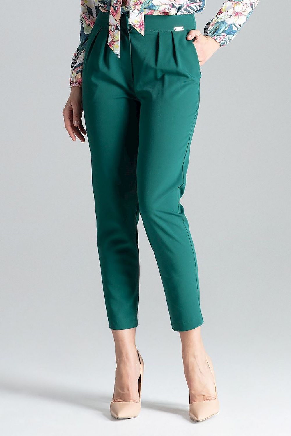 Professional Women Cropped Pants – Mid Rise Slim Fit