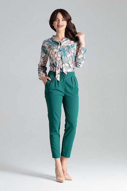 Professional Women Cropped Pants – Mid Rise Slim Fit