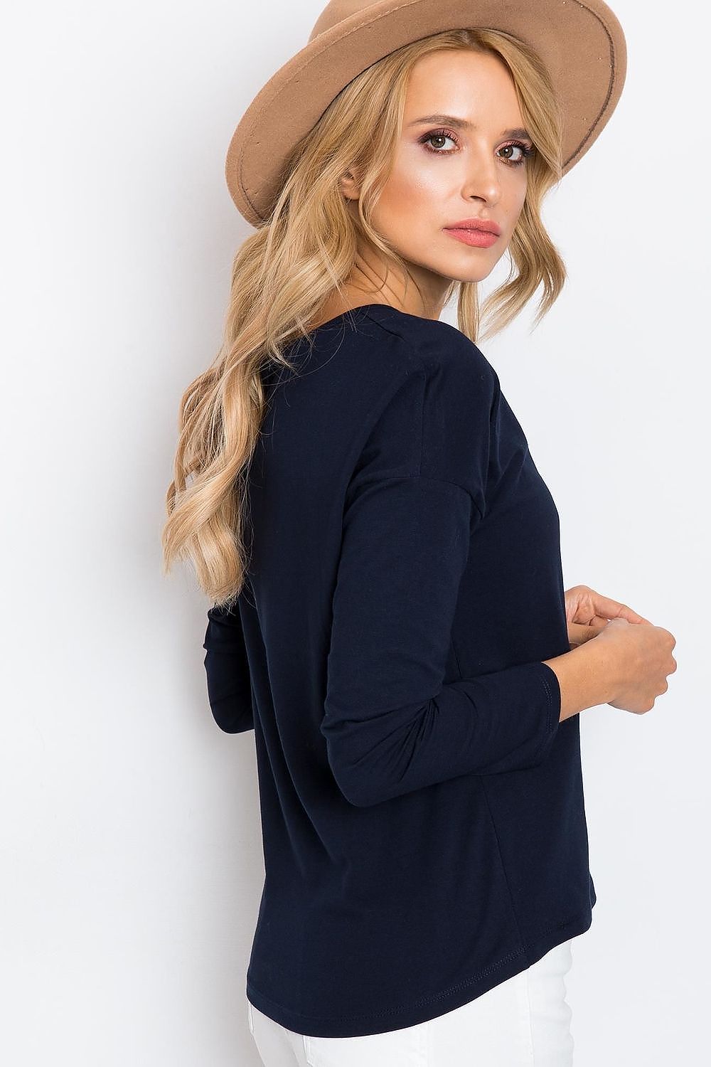 Women's Cotton Blouse - Solid Cropped Length