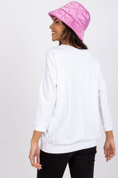 Women's Three-Quarter Sleeve Blouse - Solid Hip Length