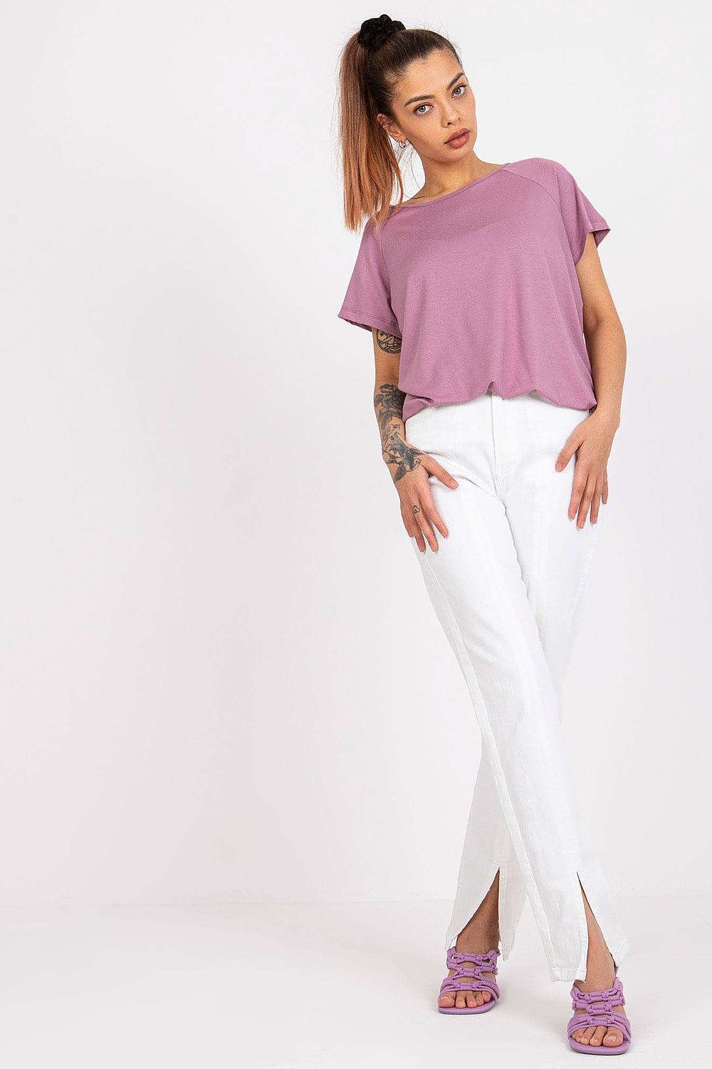 Women's Casual Blouse - Solid Waist Length