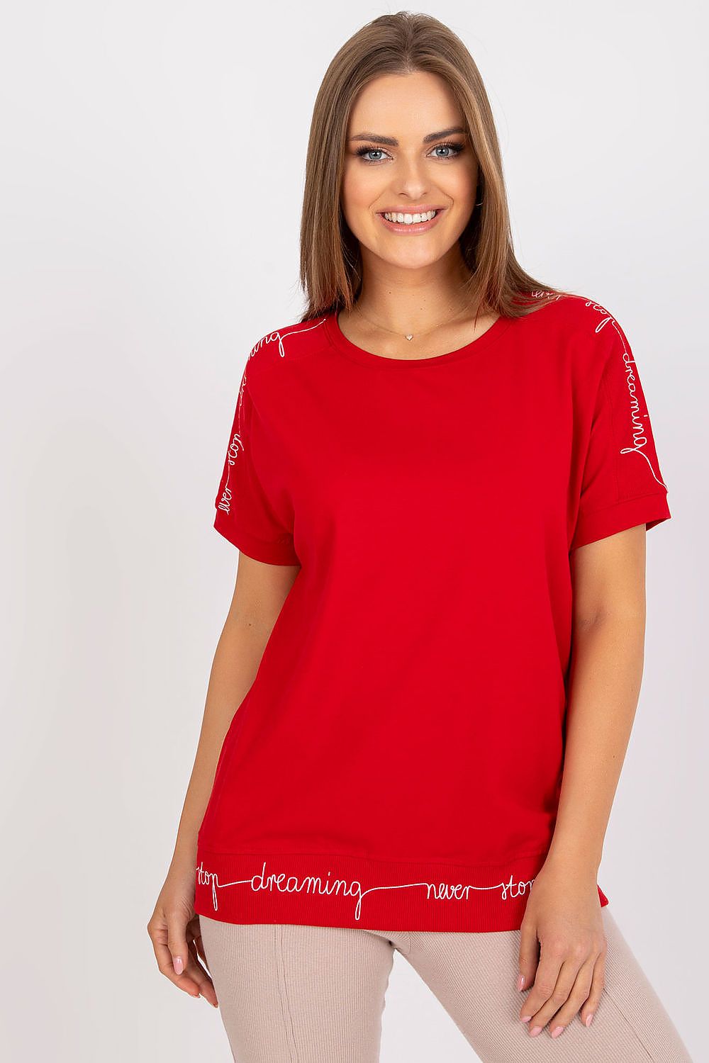 Women's Casual Blouse - Logo Hip Length