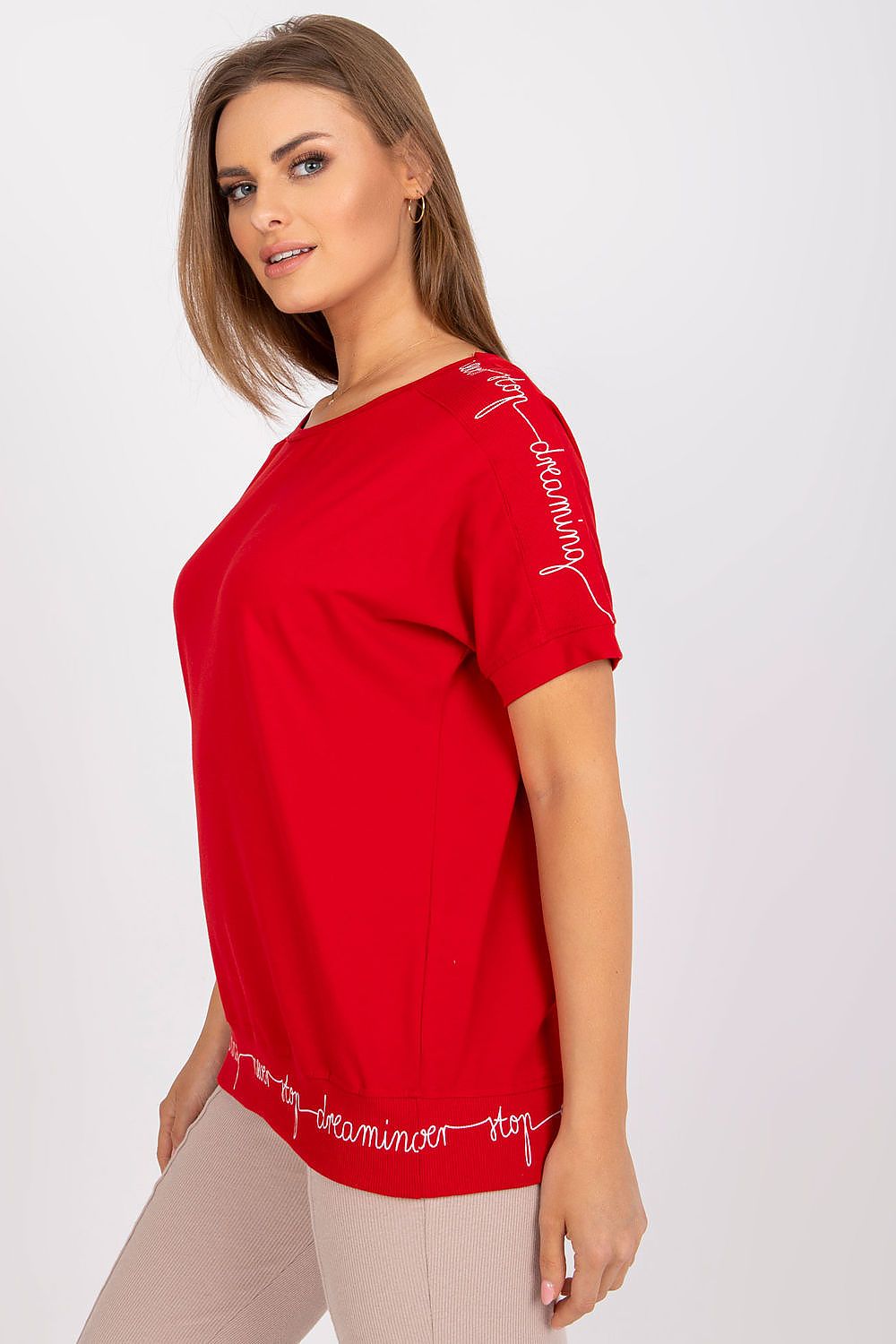 Women's Casual Blouse - Logo Hip Length