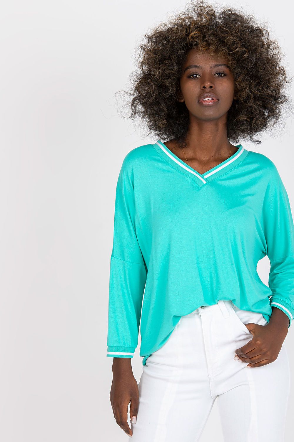 Women's Casual Blouse - Solid Hip Length