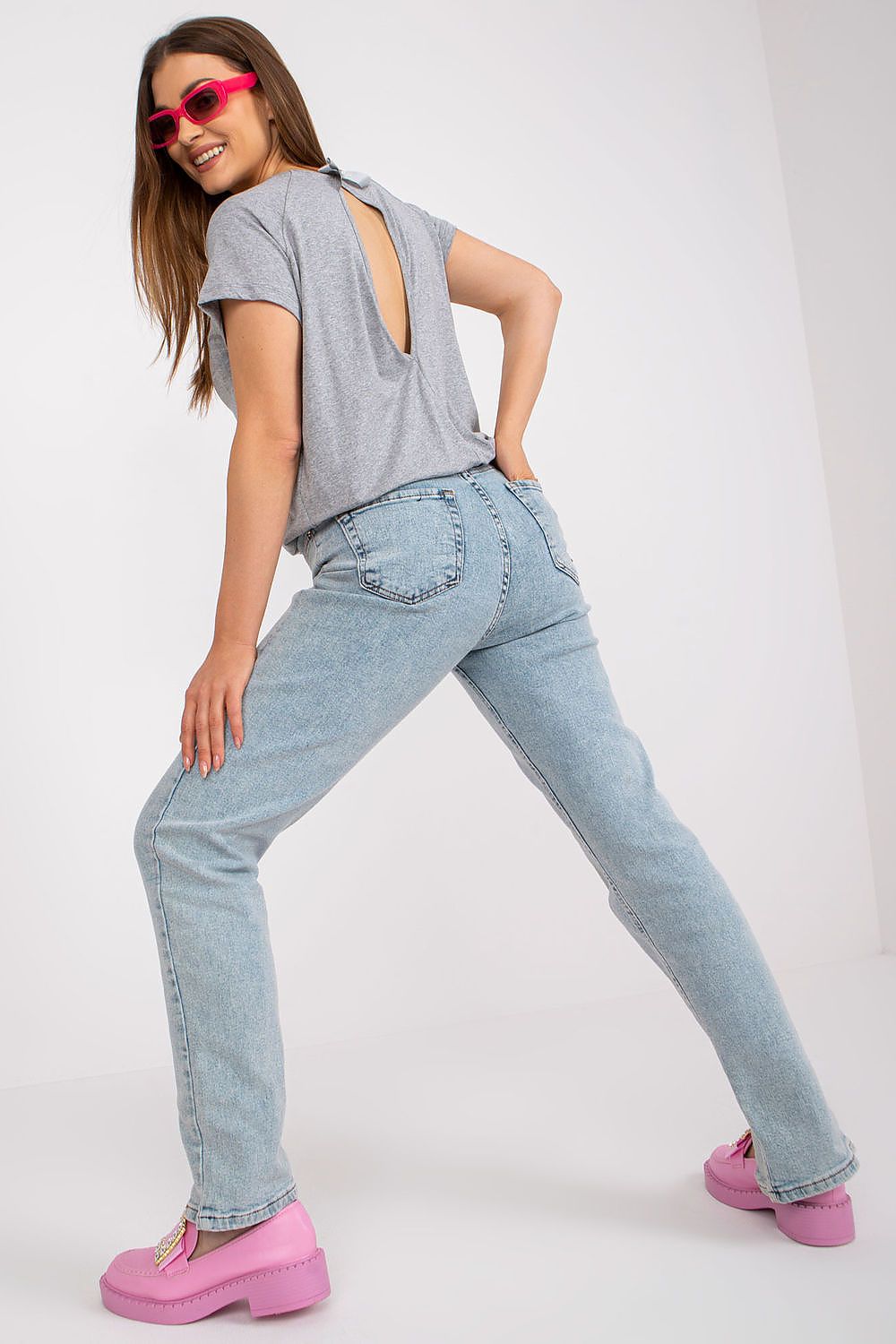 Women's Casual Blouse - Solid Waist Length