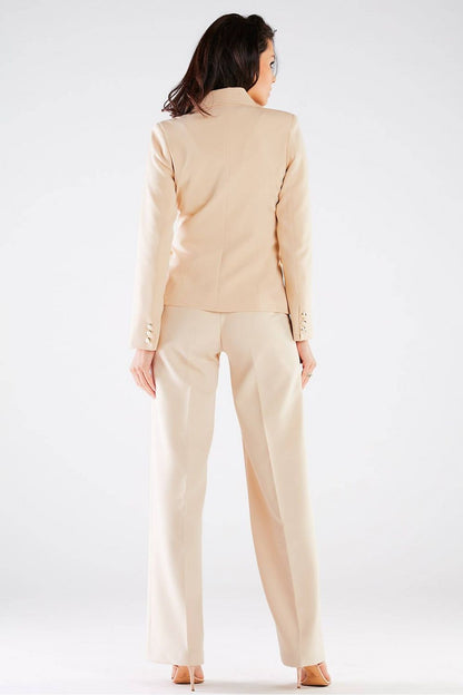 Professional Women Wide-Leg Pants – High Rise Zipper Front