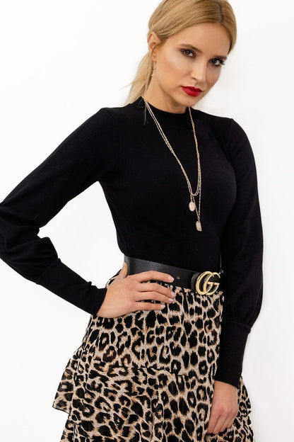 Women's Long Sleeve Blouse - Solid Waist Length