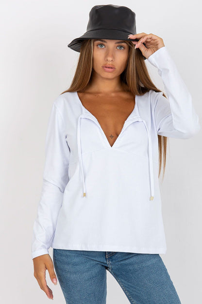 Women's Cotton Blouse - Solid Hip Length