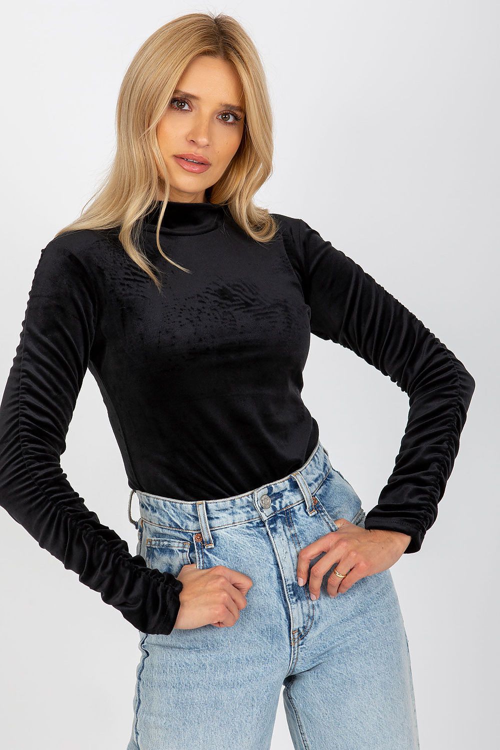 Women's Long Sleeve Blouse - Solid Waist Length