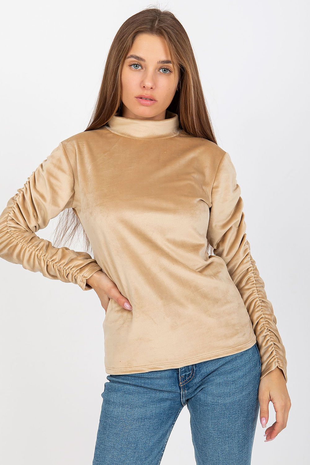 Women's Long Sleeve Blouse - Solid Waist Length