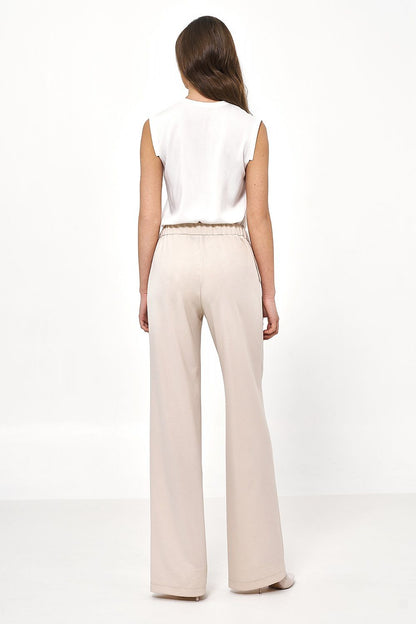 Elegant Women's Wide-Leg Pants – High-Rise Stretch