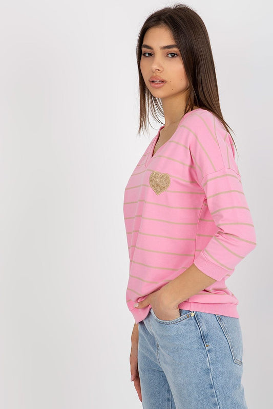 Women's Casual Blouse - Striped Hip Length