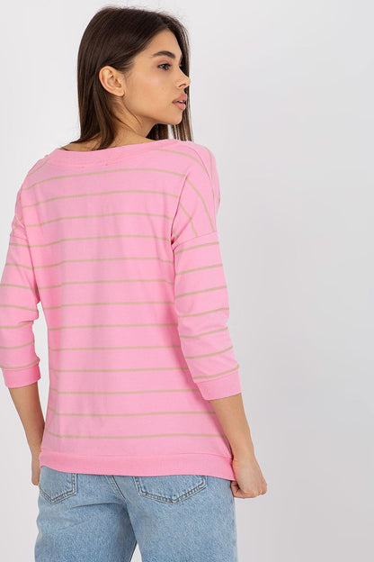 Women's Casual Blouse - Striped Hip Length