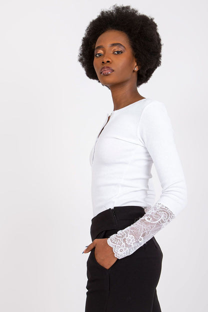 Women's Lace Blouse - Lace Waist Length