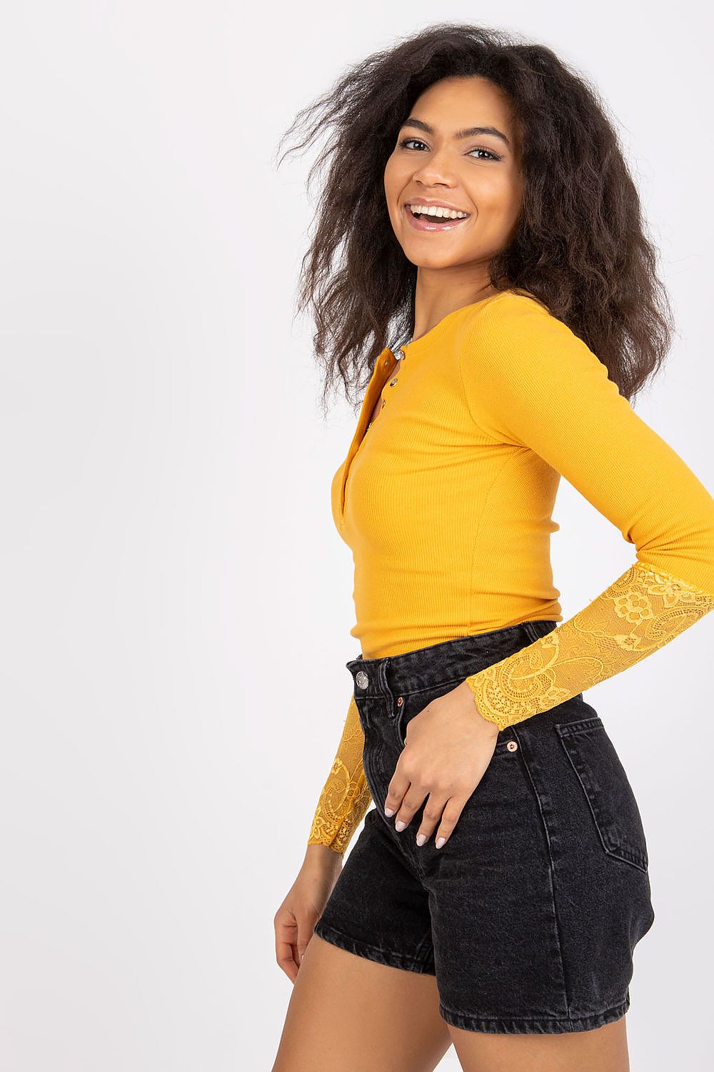 Women's Lace Blouse - Lace Waist Length