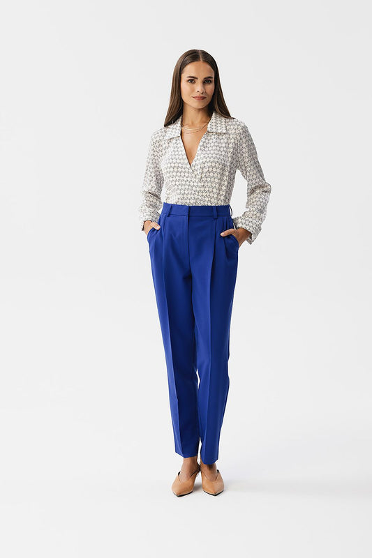 Elegant Women Trousers – High-Waist Tapered Fit