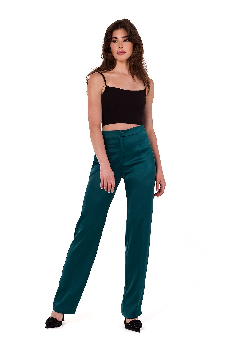 Elegant Women Formal Pants – High-Waist Straight Fit