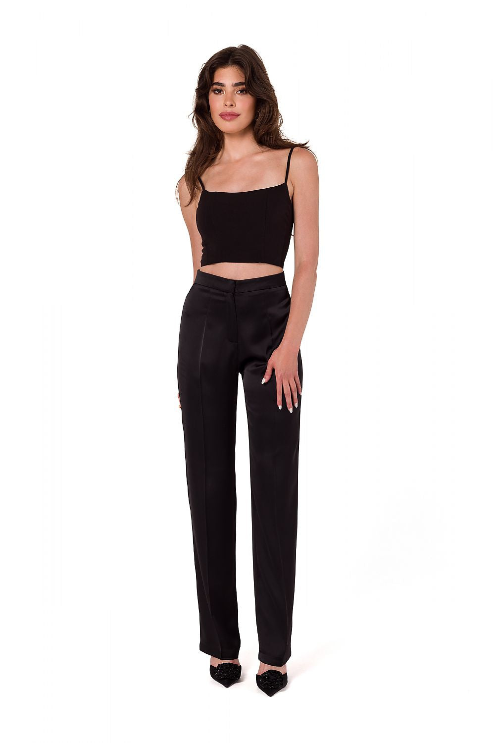 Elegant Women Formal Pants – Mid-Rise Regular Fit