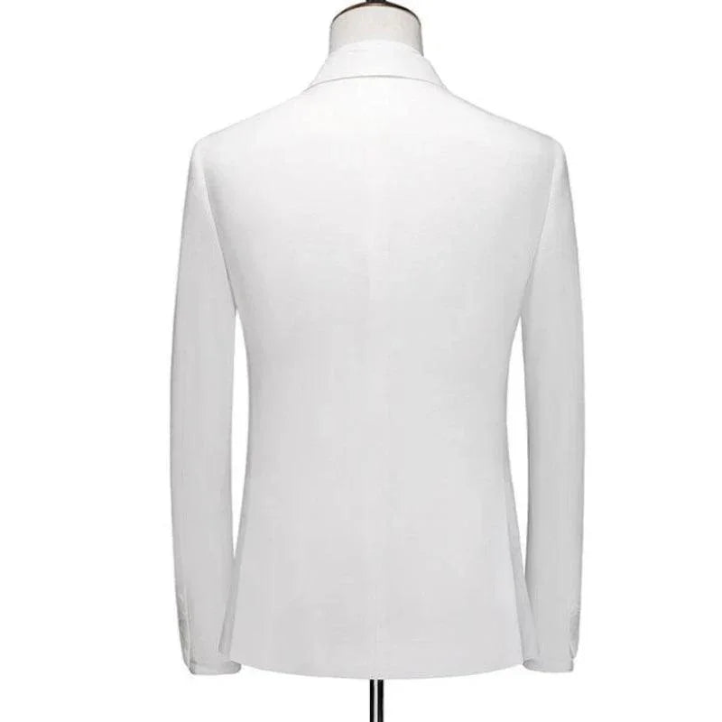 Double-Breasted 3-Piece Men Suit - Groom & Business -Guocali