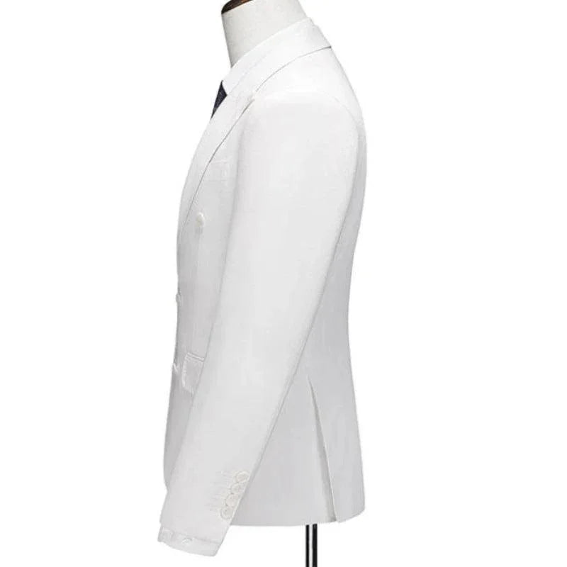 Elegant Men’s Suit - Solid Double-Breasted