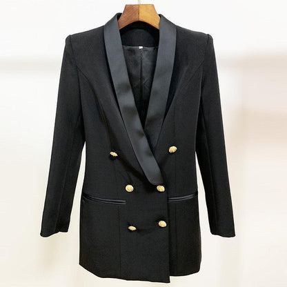 Double Breasted Women Blazer Dress - Blazer Dress - Guocali