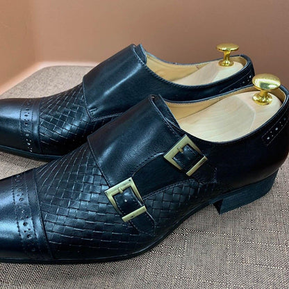 Dress Shoes - Alto Monk Strap Men Shoes - Dress Shoes - Guocali