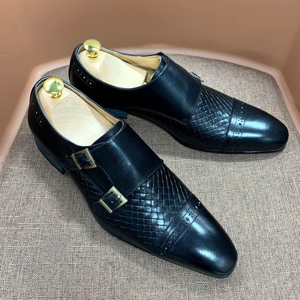 Dress Shoes - Alto Monk Strap Men Shoes - Dress Shoes - Guocali