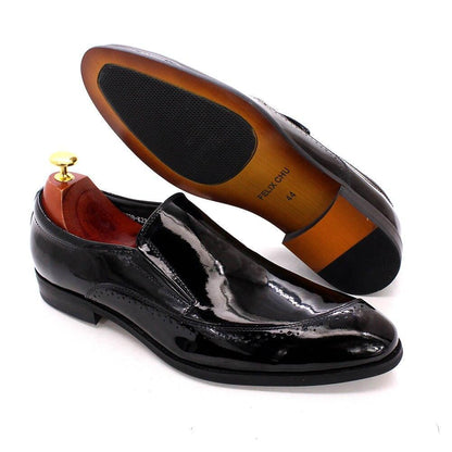 Dress Shoes - Max Glossy Slip-On Men Shoes - Dress Shoes - Guocali