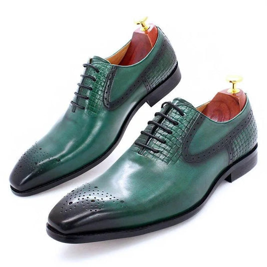 Dress Shoes - Ryder Leather Lace-Up Men Shoes -Guocali