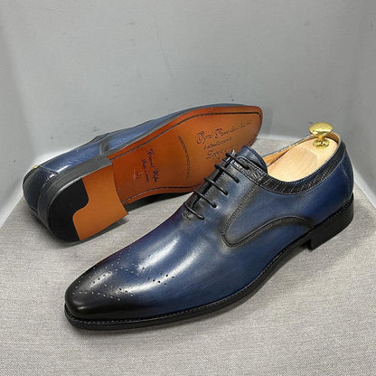 Dress Shoes - Sandro Glossy Lace-Up Men Shoes - Dress Shoes - Guocali