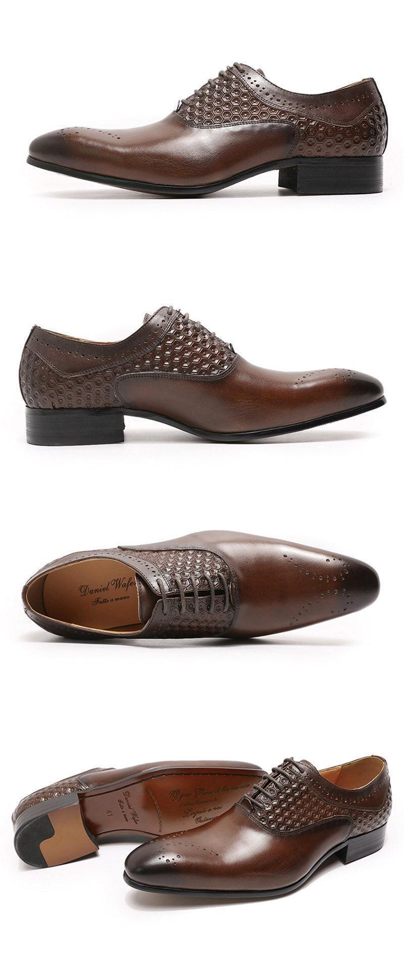 Dress Shoes - Thayer Glossy Men Shoes - Dress Shoes - Guocali