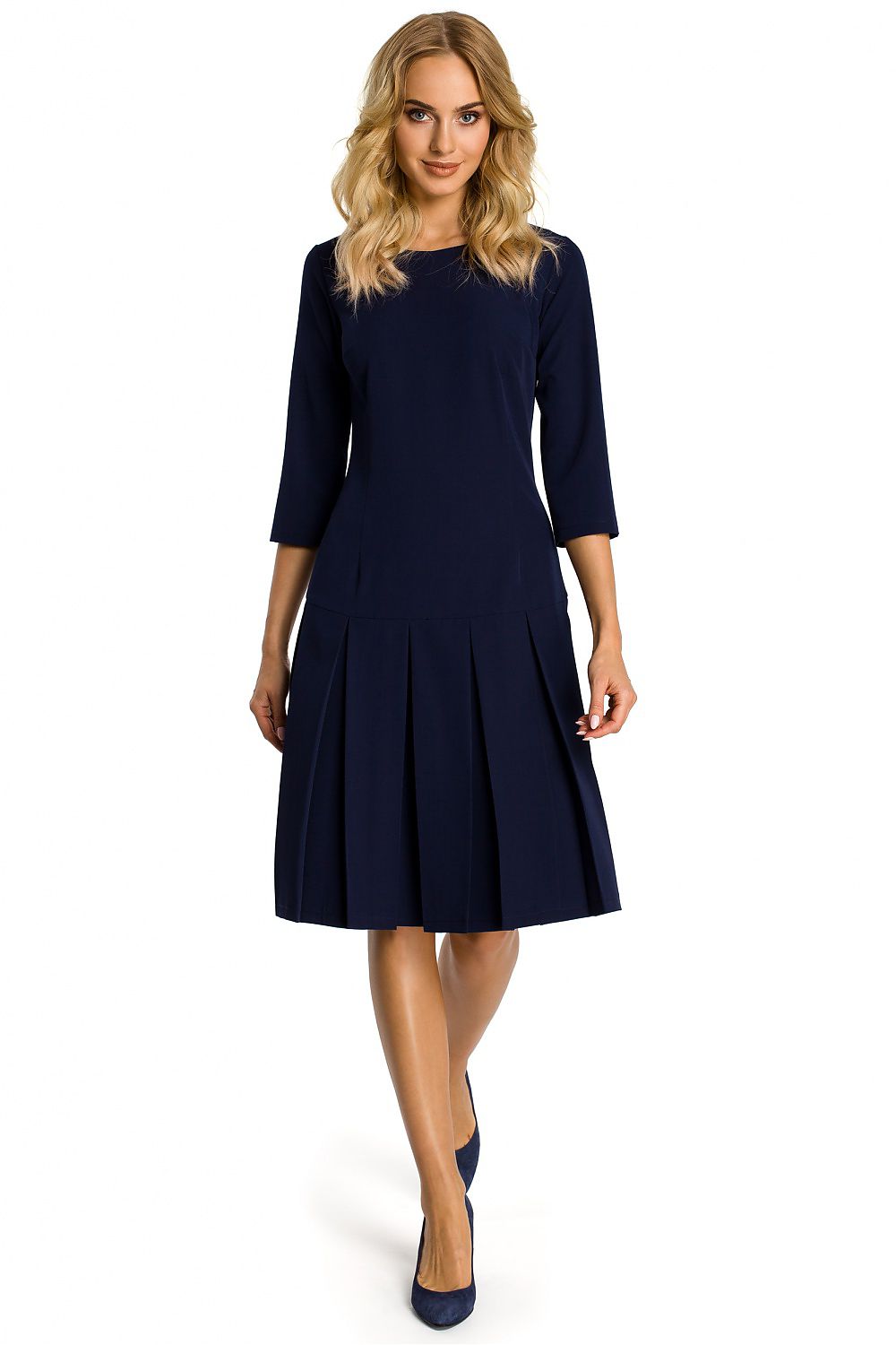 Drop Waist Casual Day Dress Relaxed Style-Day Dress-GUOCALI