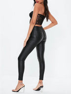 Edgy Women Trousers – High Rise Zipper -Guocali