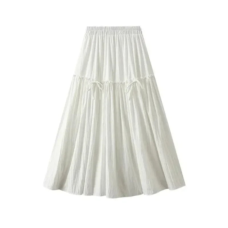 Elegant Bow A-Line Skirt -Guocali