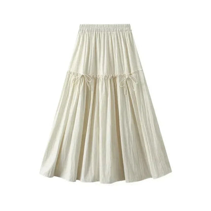 Elegant Bow A-Line Skirt -Guocali
