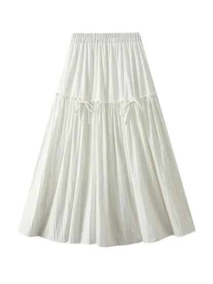 Elegant Bow A-Line Skirt -Guocali