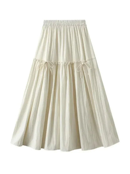 Elegant Bow A-Line Skirt -Guocali