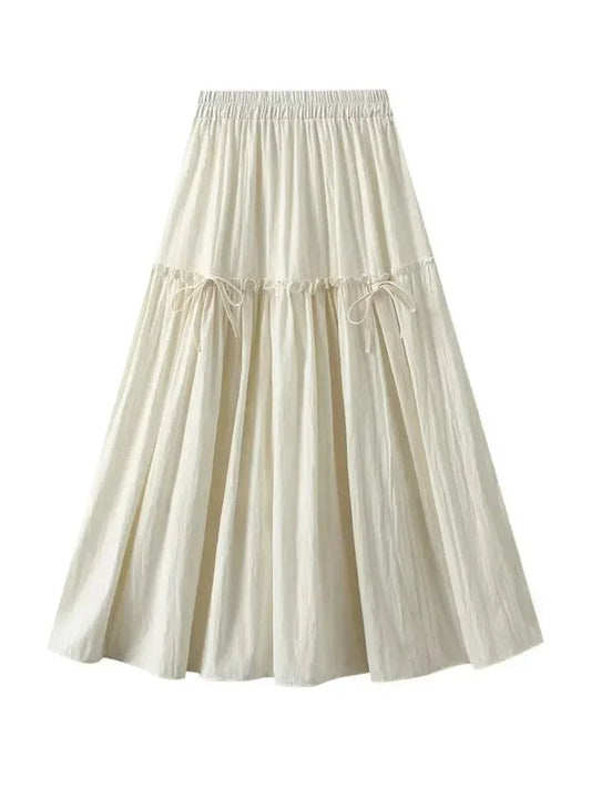 Elegant Bow A-Line Skirt -Guocali