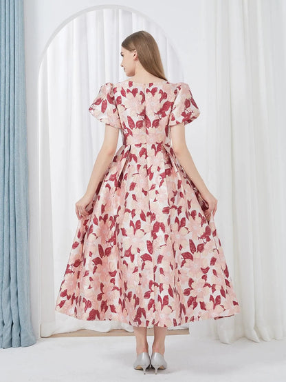 Elegant Embroidery Jacquard Long Prom Dress -Guocali