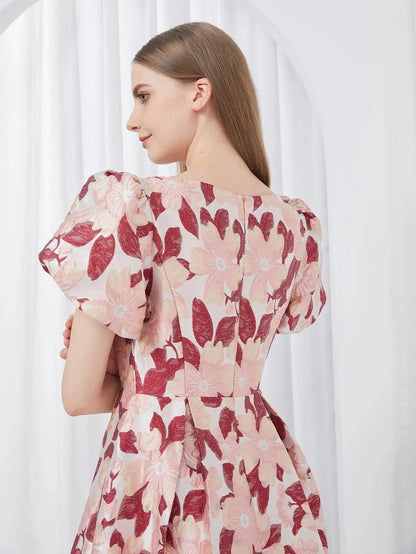 Elegant Embroidery Jacquard Long Prom Dress -Guocali