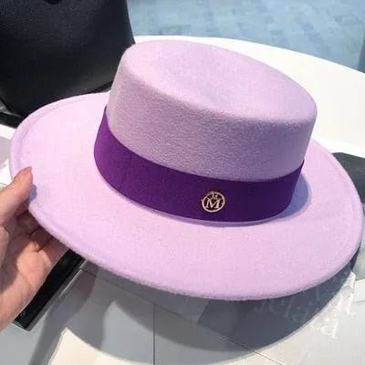 Elegant Fedora Hats for Women - Flat Top -Guocali
