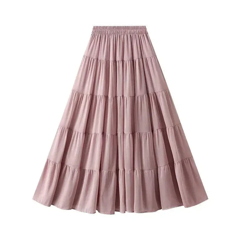 Elegant High Waisted Pleated Skirt -Guocali